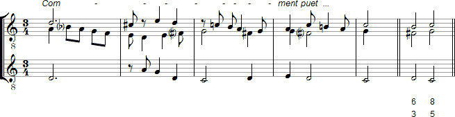 Notenbeispiel Schema authentisch