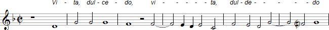 Notenbeispiel Meldoieverlauf plagal 3