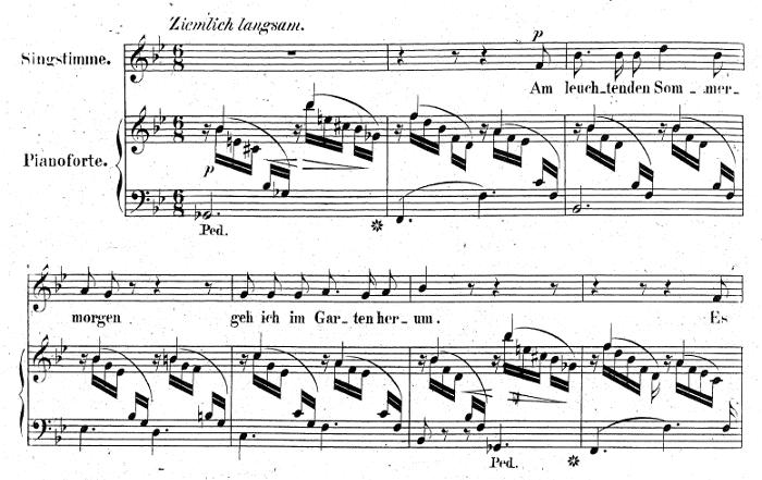 Am leuchtenden Sommermorgen - Dichterliebe Op. 48 von R. Schumann