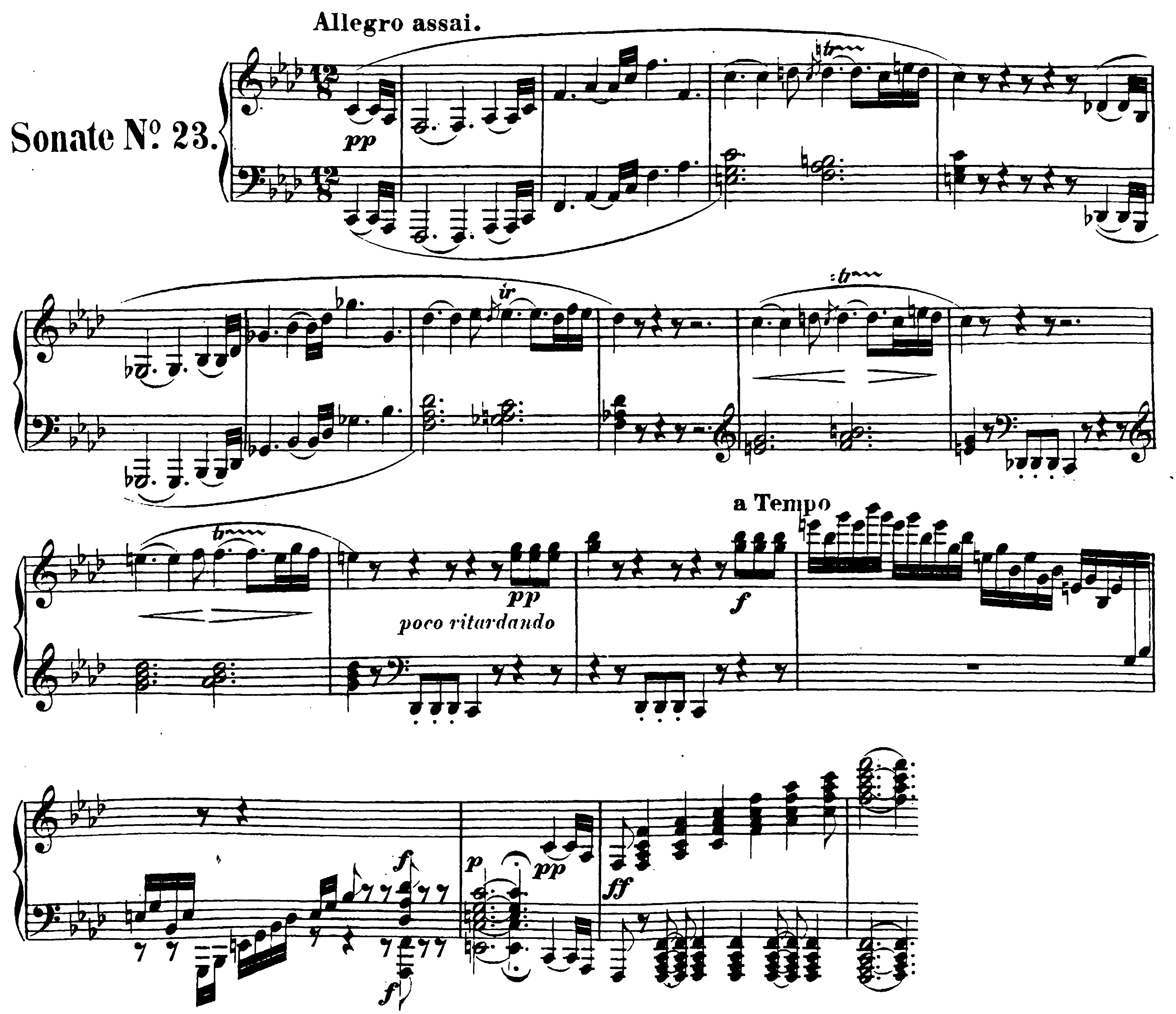 Neapolitaner zum Beginn der Sonate in f-Moll (Beethoven)