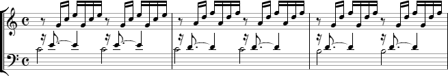 Die Oktavregel - Notenbeispiel 3-1