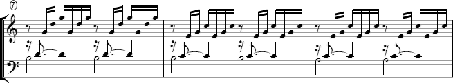 Die Oktavregel - Notenbeispiel 3-3