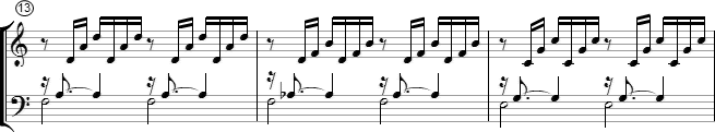 Die Oktavregel - Notenbeispiel 3-5