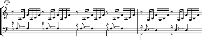 Die Oktavregel - Notenbeispiel 3-6