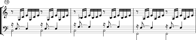 Die Oktavregel - Notenbeispiel 3-7